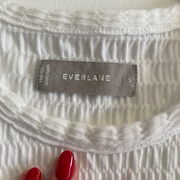 Everlane The Cropped Smock Top White Base - Size S - Picture 3 of 8
